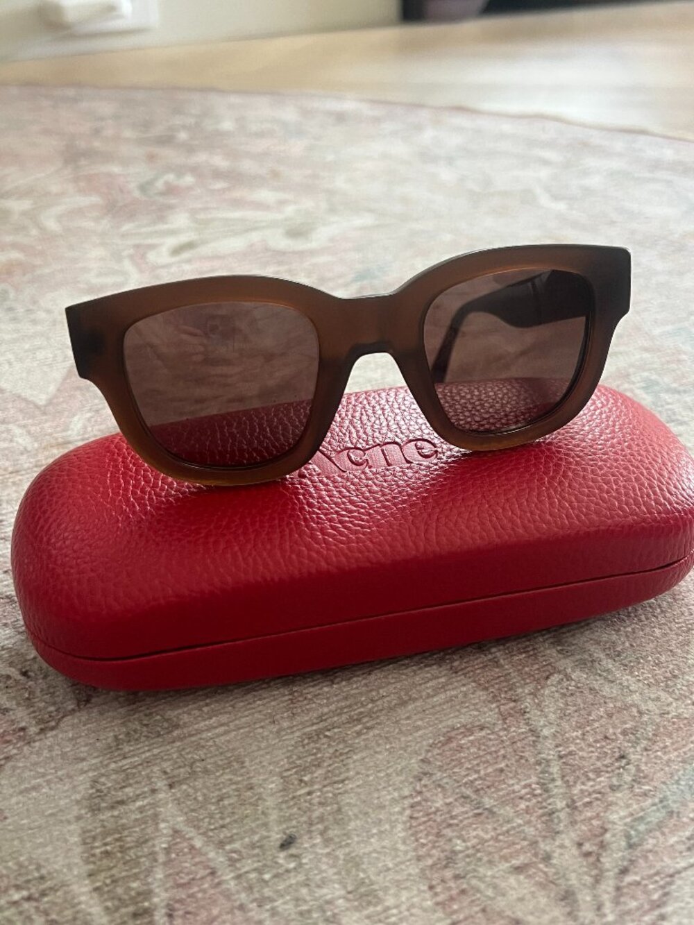 Acne Studios "Frame" Sunglasses (Brown Lenses & Brown Frames)